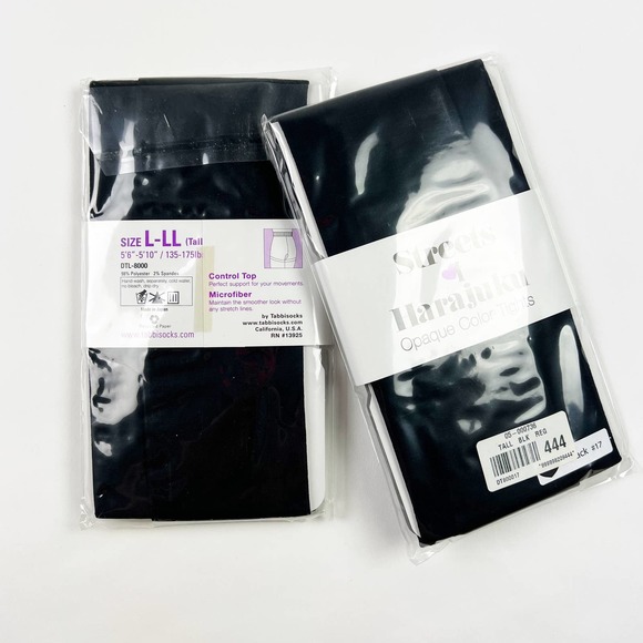 Streets of Harajuku Accessories - Streets of Harajuku opaque black tights size Large tall